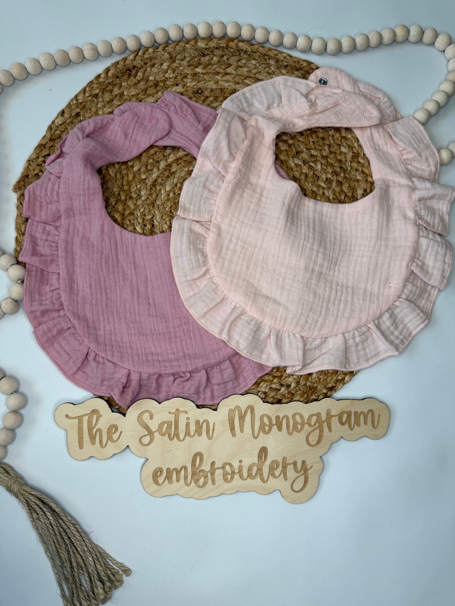 Heirloom Ruffled Muslin Bib