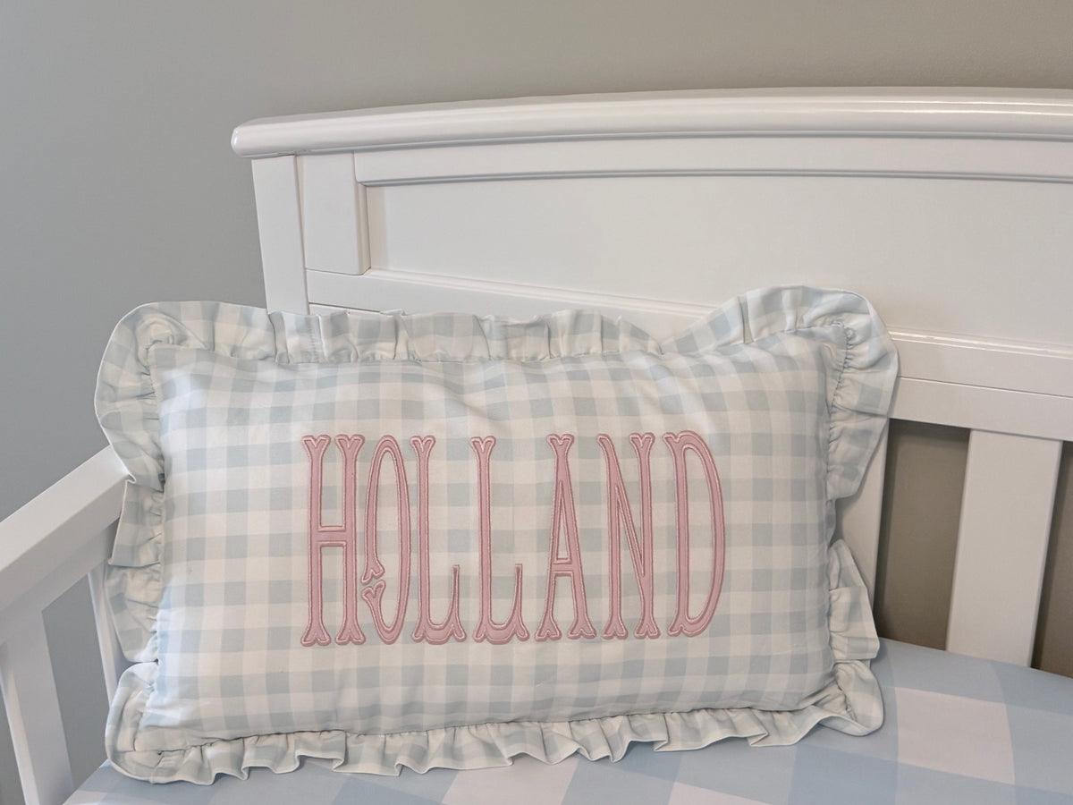 Heirloom Gingham Ruffle Pillow