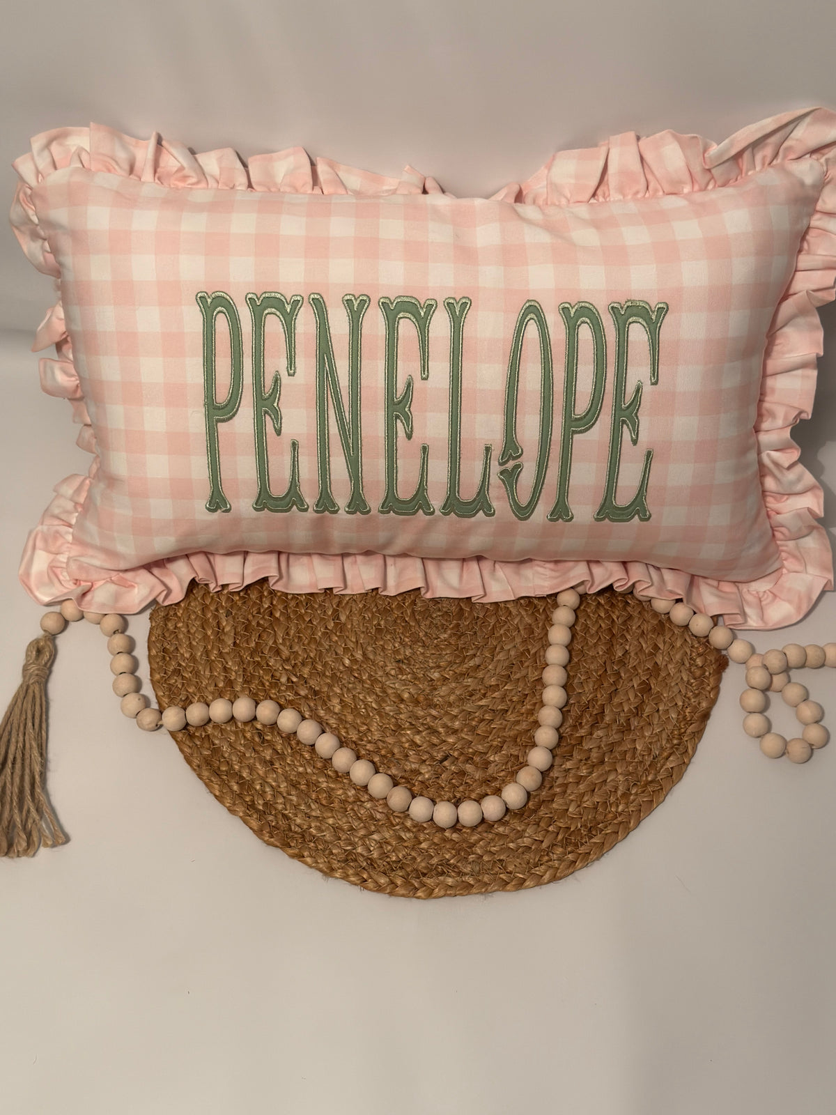 Heirloom Gingham Ruffle Pillow