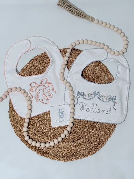 Heirloom Picot Trim Bib