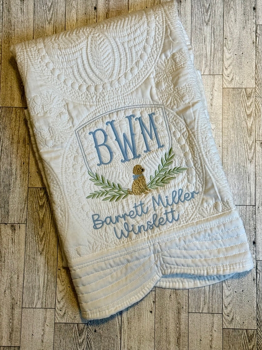 Personalized Heirloom Baby Quilt