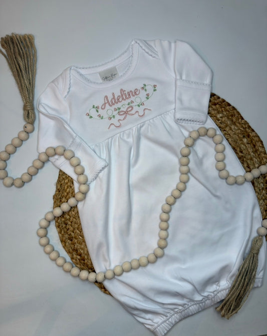 Heirloom Picot Trim Gown
