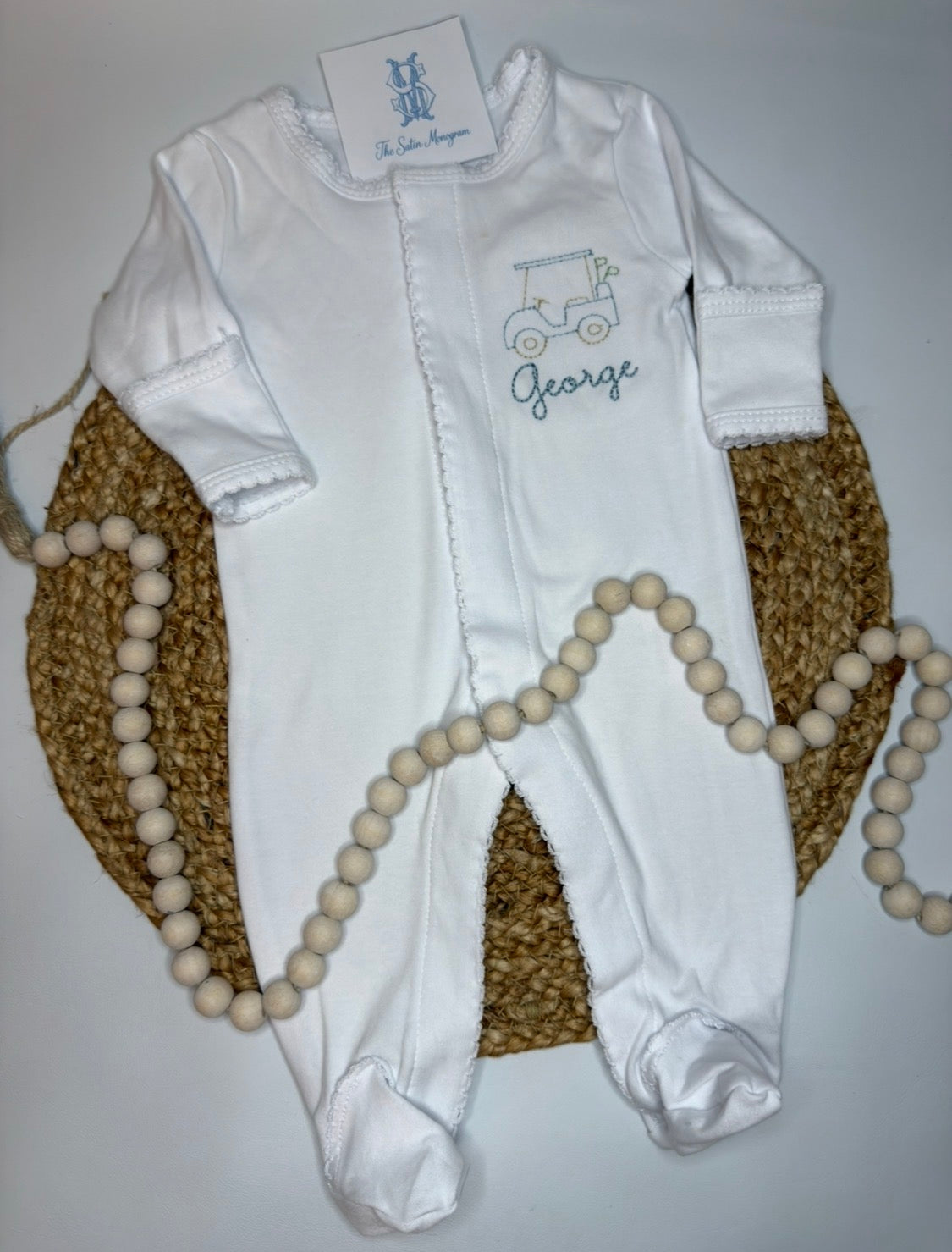 Heirloom Picot Trim Footie